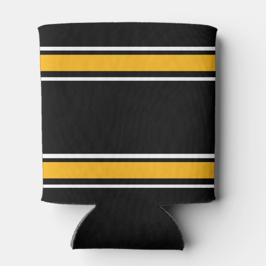 Schwarz und Gold passen sich Ihrem Namen an Dosenkühler (Rückseite)