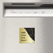 Schwarz und Gold passen sie an Magnet (In Situ (Geschirrspüler))