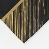 Schwarz und Gold, personalisieren Fleecedecke (Ecke)