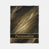 Schwarz und Gold, personalisieren Fleecedecke (Vorderseite)