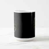 Schwarz und Gold Personalisiert Kaffeetasse (Mittel)