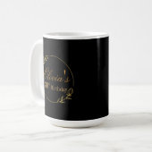 Schwarz und Gold Personalisiert Kaffeetasse (Vorderseite Links)