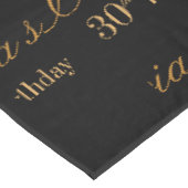 Schwarz und Gold Personalisiert Tischdecke (Schrägansicht)