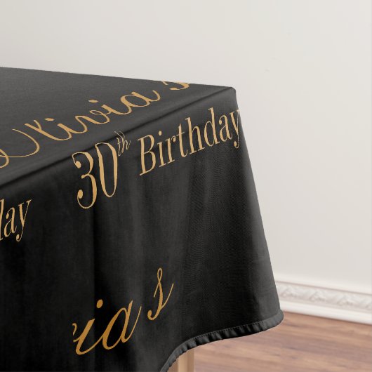 Schwarz und Gold Personalisiert Tischdecke (Beispiel)