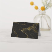 Schwarz und Gold Platzkarte (Rückseite)