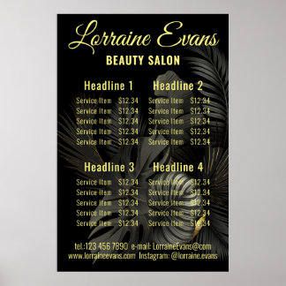 Schwarz und Gold Poster