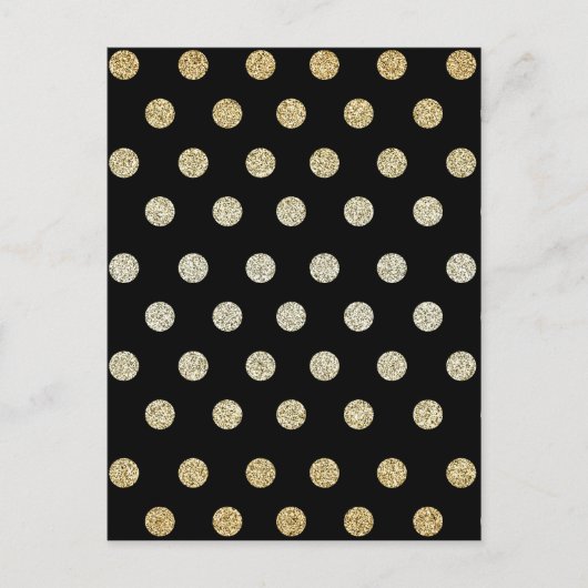 Schwarz und Gold Postkarte (Vorderseite)