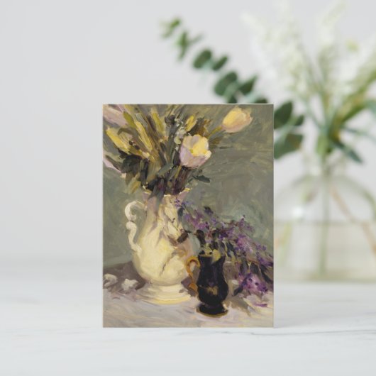 Schwarz und Gold Postkarte (Stehend Vorderseite)