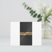 Schwarz und Gold Postkarte (Stehend Vorderseite)