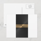 Schwarz und Gold Postkarte (Vorne/Hinten)
