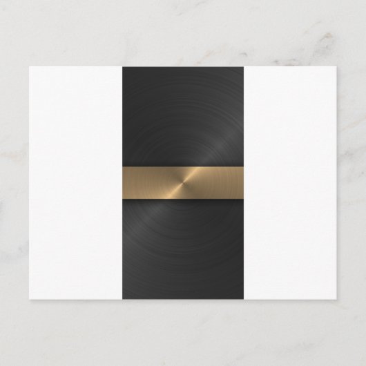 Schwarz und Gold Postkarte (Vorderseite)