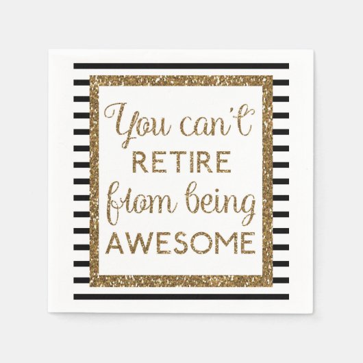 Schwarz- und Gold-Rente Serviette (Vorderseite)