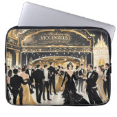 Schwarz und Gold, Rich Luxus, Moulin Rouge Stil Laptopschutzhülle (Vorderseite)