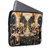 Schwarz und Gold, Rich Luxus, Moulin Rouge Stil Laptopschutzhülle (Vorne Rechts)