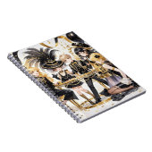 Schwarz und Gold, Rich Luxus, Moulin Rouge Stil Notizblock (Rechte Seite)