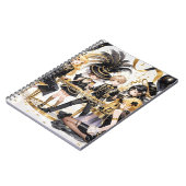 Schwarz und Gold, Rich Luxus, Moulin Rouge Stil Notizblock (Linke Seite)