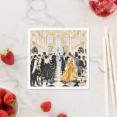 Schwarz und Gold, Rich Luxus, Moulin Rouge Stil Serviette (Beispiel)