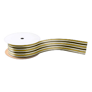 Schwarz und Gold Satinband
