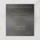 Schwarz und Gold schimmern Moderner Hintergrund Treuekarte (Außenseite Aufgefaltet)