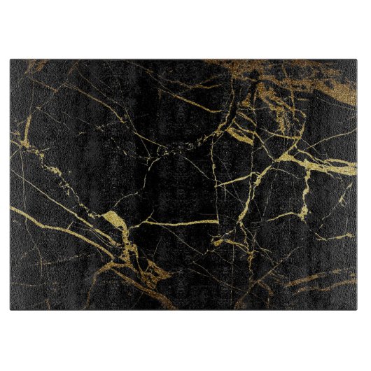 Schwarz und Gold Schneidebrett (Vorderseite)