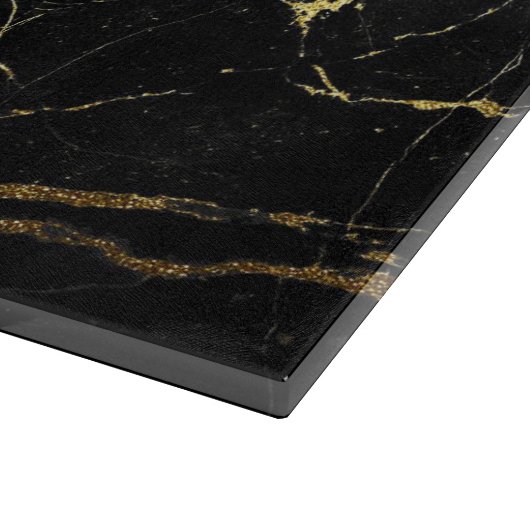 Schwarz und Gold Schneidebrett (Ecke)