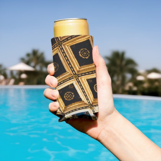 Schwarz und Gold Selters Dosenkühler (In Situ Pool)