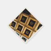 Schwarz und Gold Serviette (Ecke)