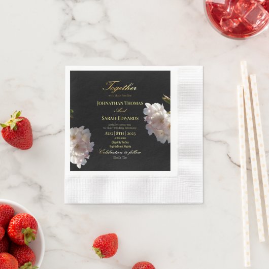 Schwarz und Gold | Serviette (Beispiel)