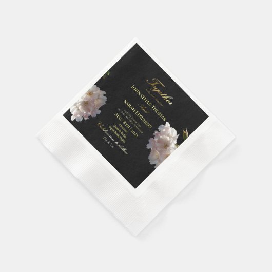 Schwarz und Gold | Serviette (Ecke)