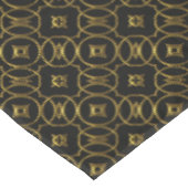 Schwarz und Gold Shiny Geometrisches Muster Elegan Tischdecke (Schrägansicht)