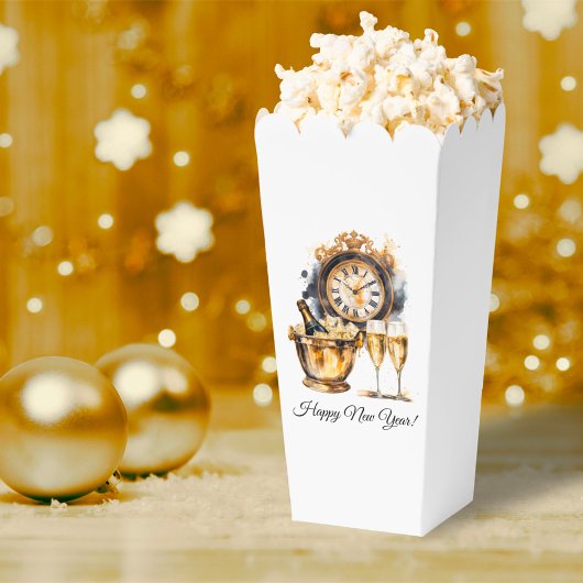 Schwarz und Gold - Silvester Geschenkschachtel