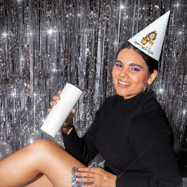 Schwarz und Gold - Silvester Partyhütchen