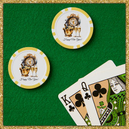 Schwarz und Gold - Silvester Pokerchips