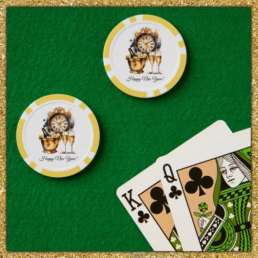 Schwarz und Gold - Silvester Pokerchips