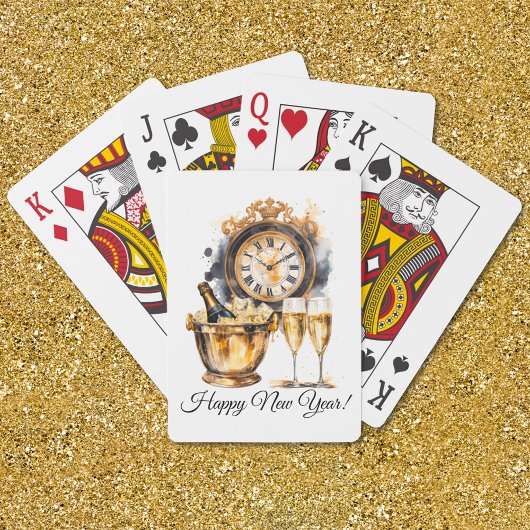 Schwarz und Gold - Silvester Spielkarten
