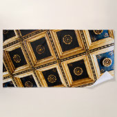 Schwarz und Gold Strandtuch (Vorderseite)