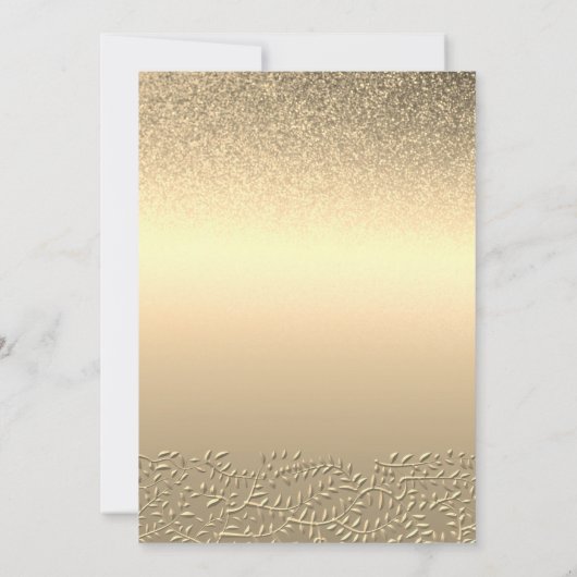 Schwarz und Gold Sweet 16 Einladung (Rückseite)