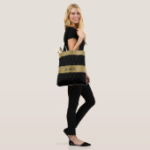 Schwarz und Gold Tasche (Am Model)