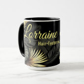 Schwarz und Gold. Tasse (Vorderseite Links)