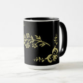 Schwarz und Gold Tasse (VorderseiteRechts)