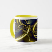 Schwarz und Gold Tasse (Vorderseite Links)