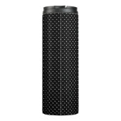 Schwarz und Gold Tiny Dots Monogram Thermosbecher (Rückseite)