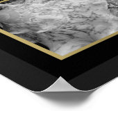 Schwarz und Gold tropische Seashell Printable Art Poster (Ecke)