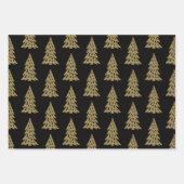 Schwarz und Gold - Urlaubsmuster Geschenkpapier Set (Vorderseite 3)