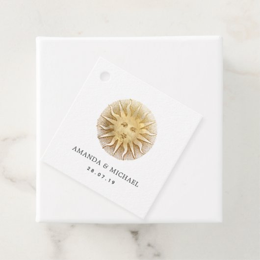 Schwarz und Gold Vintag Geschenkanhänger (Beispiel)