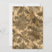 Schwarz und Gold Vintag Heraldic Bar Mitzvah Einladung (Rückseite)