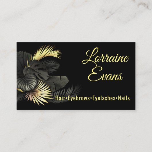 Schwarz und Gold. Visitenkarte (Vorderseite)