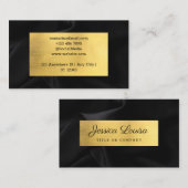 Schwarz und Gold Visitenkarte (Vorne/Hinten)