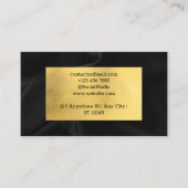 Schwarz und Gold Visitenkarte (Vorderseite)