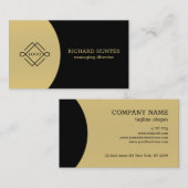 Schwarz und Gold Visitenkarte (Vorne/Hinten)
